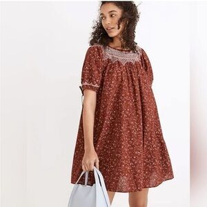 Madewell Embroidered Babydoll Dress